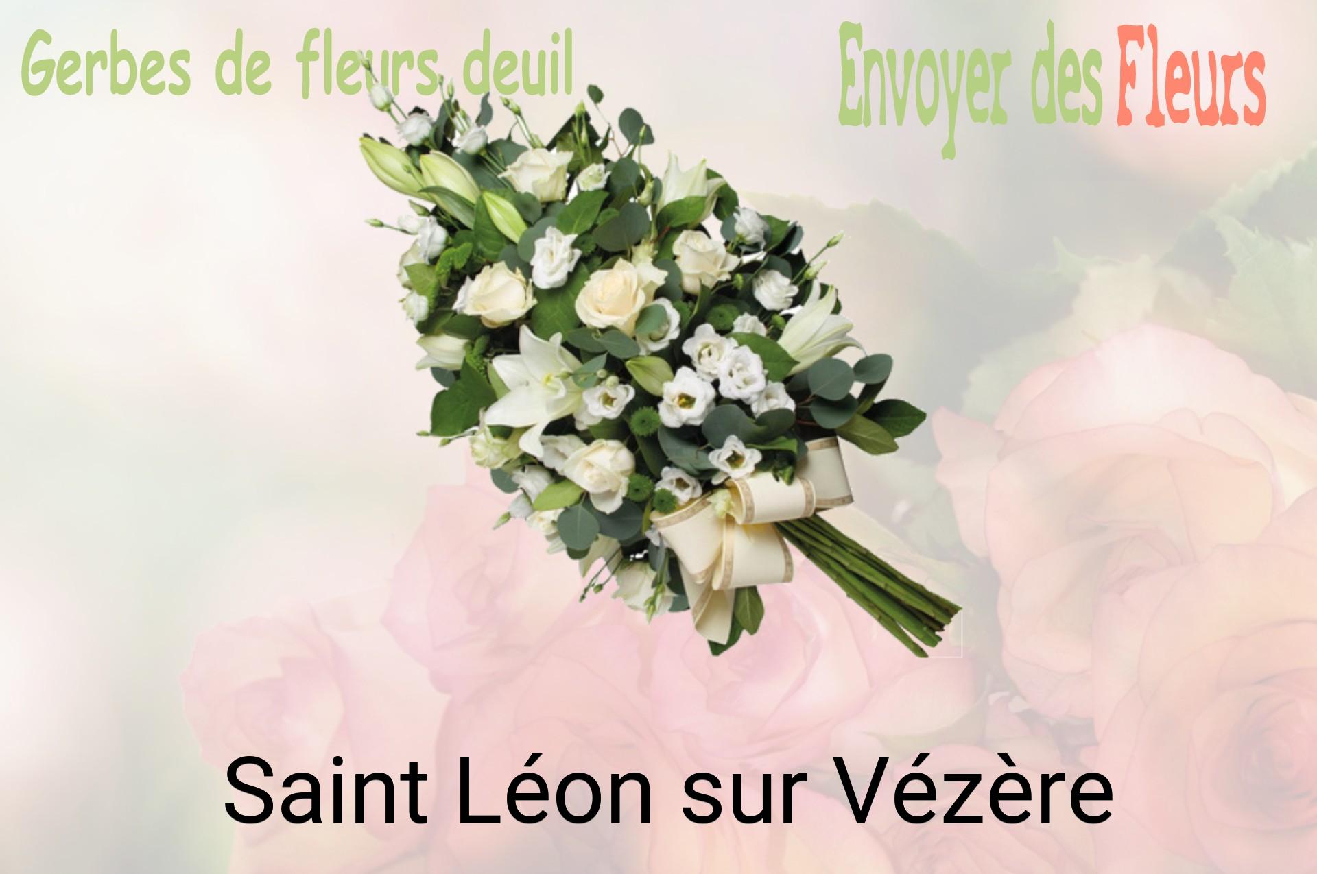 Gerbe de fleurs de deuil livrée à Saint-Léon-sur-Vézère